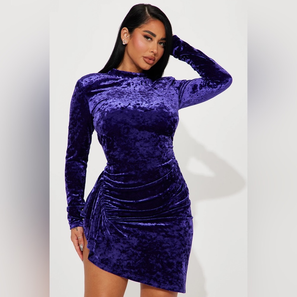 Fashion Nova Analise Velvet Mini Dress